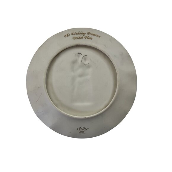 Lenox "The Wedding Promises" Bridal Plate Made In USA With Intricate Floral Desi - Picture 2 of 4